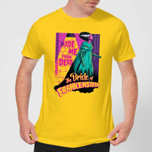Universal Monsters Retro Bride Of Frankenstein Men's T-Shirt - Yellow - XS