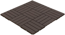 Set 9 mattonelle pavimento a incastro per terrazzo, 30x30x2cm, 0.81 mq, marrone