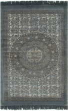 vidaXL Gulvsteppe kilim-vevet bomull med mønster 120x180 cm grå