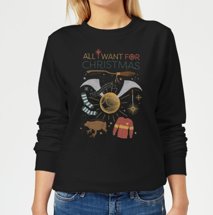 Harry Potter All I Want Women's Christmas Jumper - Black - M
