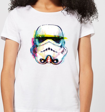 Star Wars Stormtrooper Paintbrush Damen T-Shirt - Weiß - S