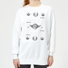 Star Wars Yoda Sabre Knit Damen Weihnachtspullover – Weiß - XS