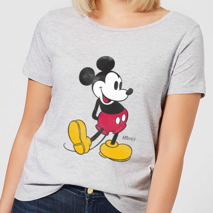 Disney Mickey Mouse Classic Kick Women's T-Shirt - Grey - 5XL
