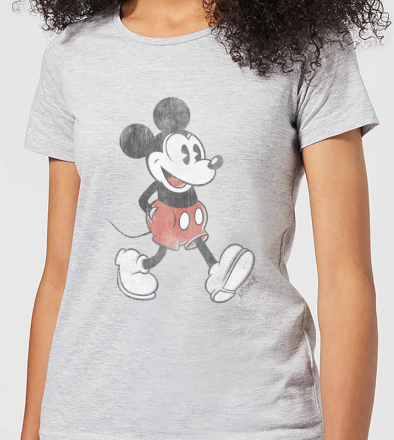 Disney Mickey Mouse Walking Frauen T-Shirt - Grau - M