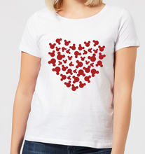 Disney Mickey Mouse Heart Silhouette Women's T-Shirt - White - S