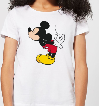 Disney Mickey Mouse Mickey Split Kiss Women's T-Shirt - White - XXL