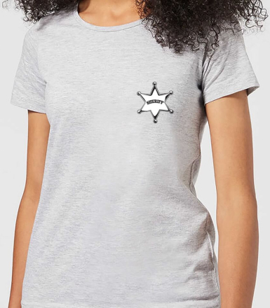 Toy Story Sheriff Woody Badge Women's T-Shirt - Grey - XL - Grey