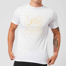 Stay Strong Deming Men's T-Shirt - White - 5XL