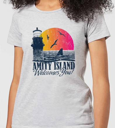 Der Weiße Hai Welcome To Amity Island Damen T-Shirt - Grau - L