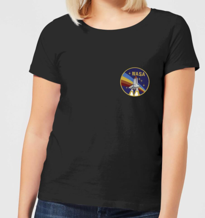 NASA Vintage Rainbow Shuttle Damen T-Shirt - Schwarz - L