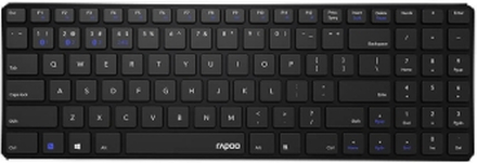 Rapoo RAPOO Keyboard Nordisk Layout E9100M Multi-Mode Trådløs Sort