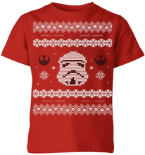 Star Wars Stormtrooper Knit Kids' Christmas T-Shirt - Red - 3-4 Years - Red