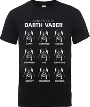 Star Wars Many Faces Of Darth Vader T-Shirt - Black - S