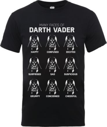 Star Wars Many Faces Of Darth Vader T-Shirt - Black - XXL