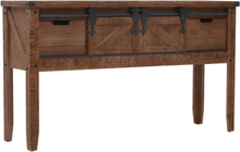 vidaXL Konsollbord heltre gran 131x35,5x75 cm brun