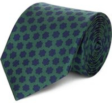 Cravatta su misura, Lanieri, 100% Seta Verde Microdesign, Quattro Stagioni | Lanieri