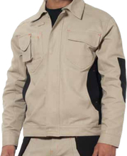 Giacca giacchetto beige da lavoro gomiti rinforzati antinfortunistica SABBIA S