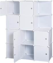 Armadio guardaroba modulare 10 cubi bianco, 111x47x145cm