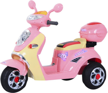 Motorino triciclo elettrico per bambine 6v con luci e musica rosa