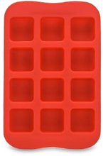 2 PCS Silicone Chocolate Mold Tray Creative Geometry Shaped Ice Cube Cake decoration Mold, Shape:Square(Red)