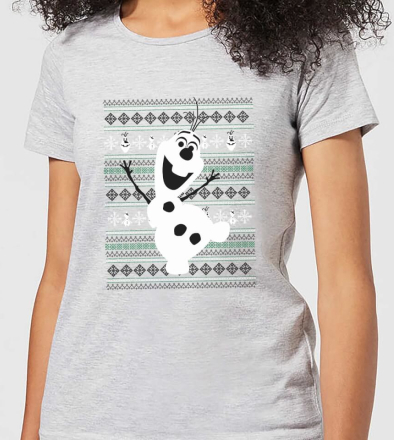 Disney Frozen Olaf Dancing Women's Christmas T-Shirt - Grey - M