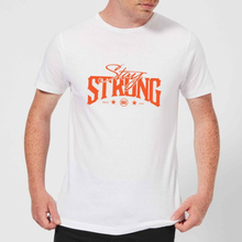 Stay Strong Logo Men's T-Shirt - White - 5XL