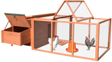 Pollaio in legno per galline casetta con tetto apribile e spazio esterno