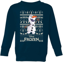 Disney Frozen Olaf Kids Christmas Jumper - Navy - 9-10 Years