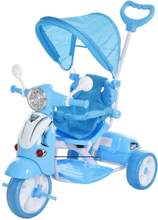 Triciclo per bambini 3-8 anni con musica luce Blu