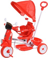 Triciclo per bambini 3-8 anni parasole rimovibile pieghevole seduta girevole