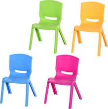 4 Sedie per bambini sedia per bambini impilabili e colorate per interno esterno