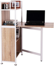 Mobiletto angolare con scrivania per computer estraibile in legno mdf