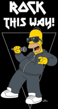 The Simpsons Rock This Way Women's Cropped Hoodie - Black - XS - Schwarz