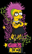 The Simpsons Lisa Girls Rock Women's Cropped Hoodie - Black - XS - Schwarz