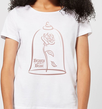 Disney Beauty And The Beast Rose Gold Women's T-Shirt - White - S