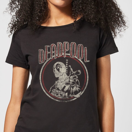 Marvel Deadpool Vintage Circle Damen T-Shirt - Schwarz - XL