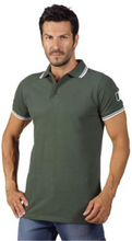 Logica polo maglietta in cotone viscosa verde manica corta 3 bottoni 200gr Taglia XL