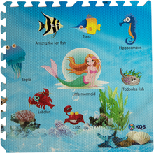 Tappeto puzzle 60x60 4 pezzi per bambini palestra da interno Oceano