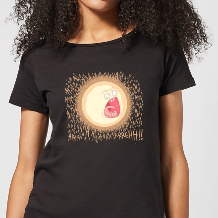 Rick and Morty Screaming Sun Women's T-Shirt - Black - M