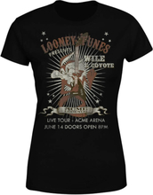Looney Tunes Wile E Coyote Guitar Arena Tour Women's T-Shirt - Black - S - Black
