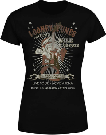 Looney Tunes Wile E Coyote Guitar Arena Tour Women's T-Shirt - Black - XL - Black
