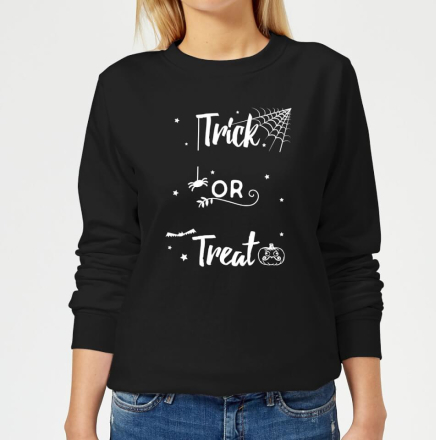 Trick Or Treat Spider Women's Sweatshirt - Black - 5XL