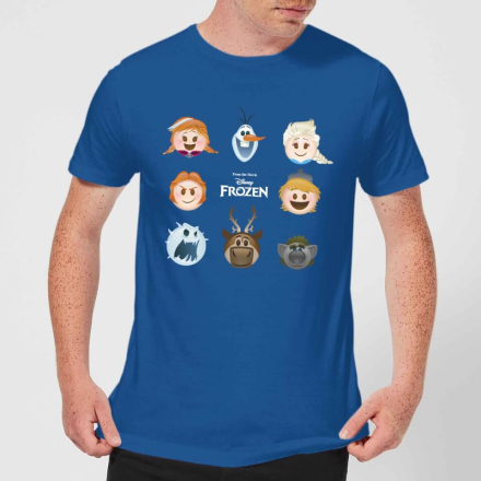 Die Eiskönigin Emoji Heads Herren T-Shirt - Blau Royal - XXL