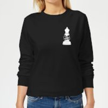 Yas Queen White Pocket Print Women's Sweatshirt - Black - 5XL - Black