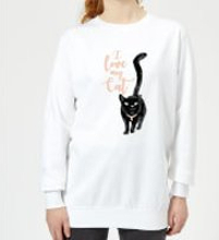 Candlelight I Love My Cat Black Cat Women's Sweatshirt - White - 5XL - White