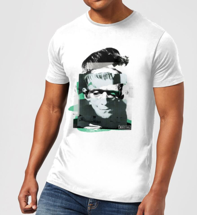 Universal Monsters Frankenstein Collage Men's T-Shirt - White - L - White