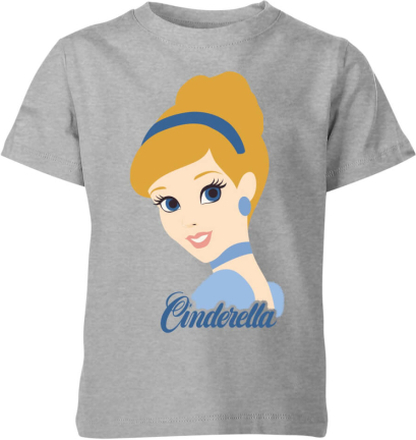 Disney Princess Colour Silhouette Cinderella Kids' T-Shirt - Grey - 11-12 Years - Grey