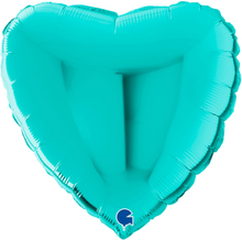 Hjärta Folieballong Tiffany Blå