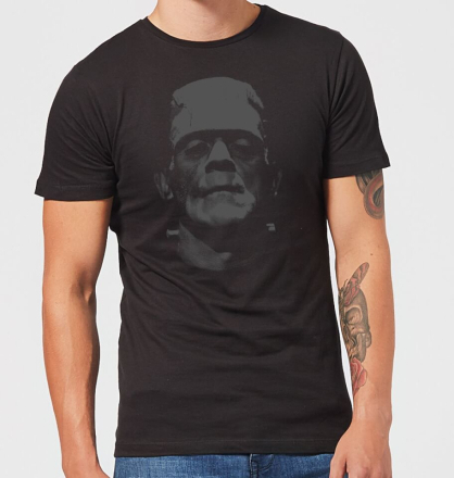 Universal Monsters Frankenstein Black and White Men's T-Shirt - Black - XL