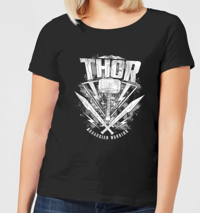 Marvel Thor Ragnarok Thor Hammer Logo Women's T-Shirt - Black - M